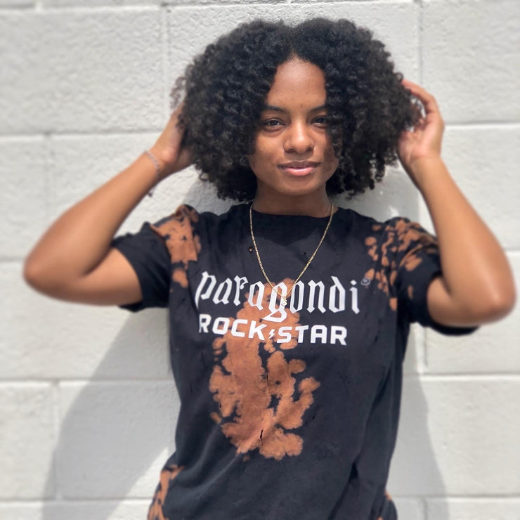 Paragondi Rockstar Distressed Bleached T-Shirt (Reflective)